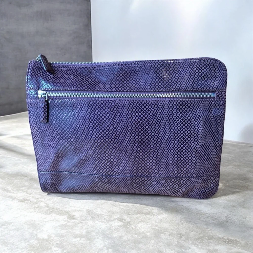 Purple Leather Tablet Storage Case